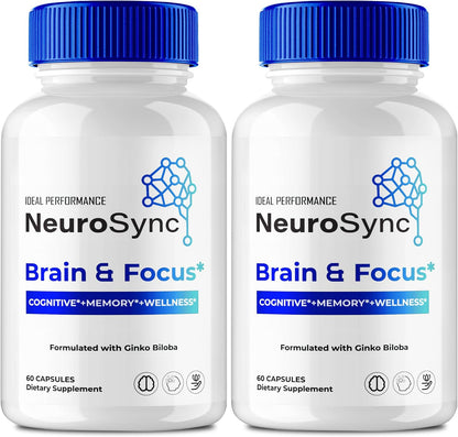 Neuro Sync Capsules - Advanced Formula Nootropic Supplement for Nerve and Brain Health Support (2 Pack)