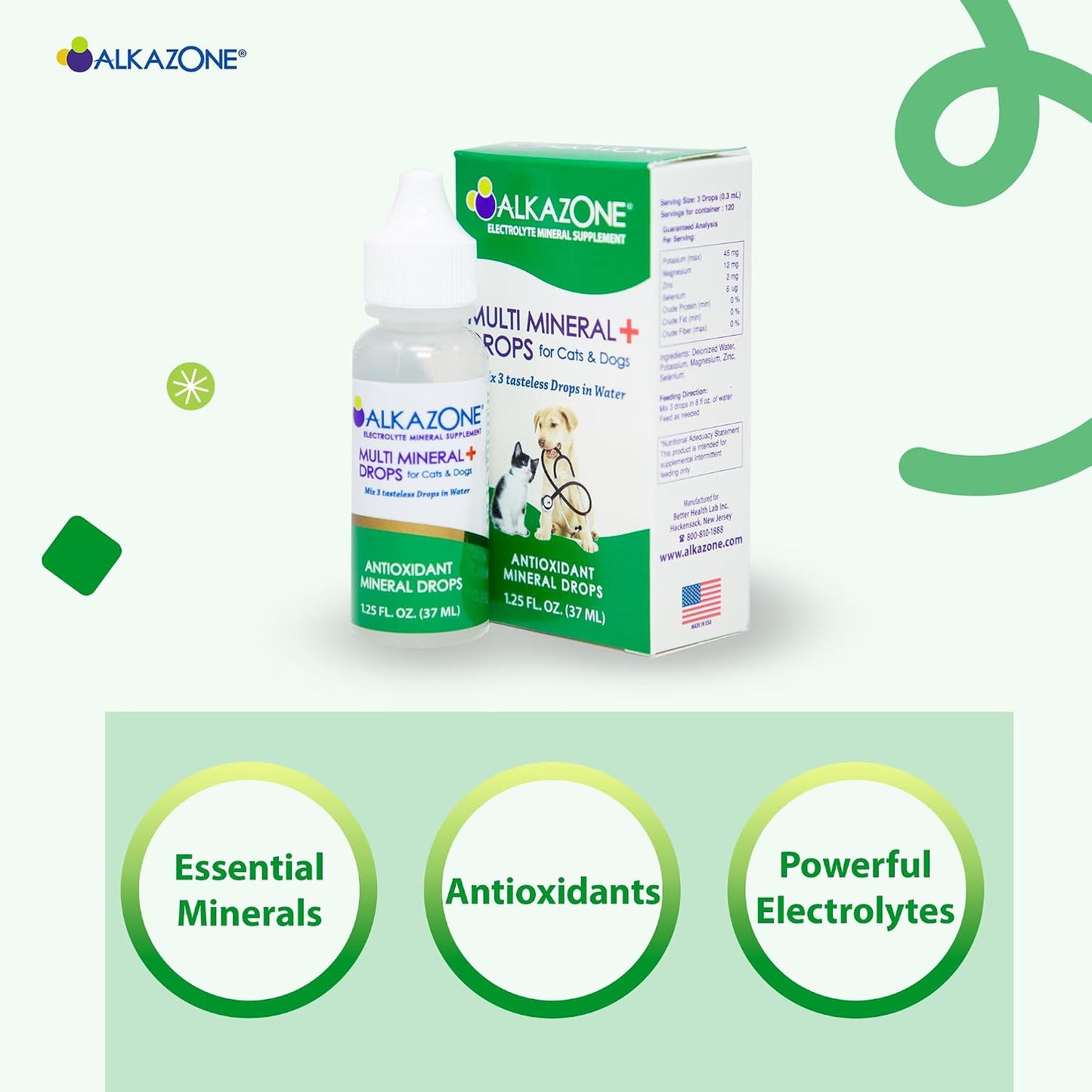 Alkazone Alkaline Multi Mineral Drops for Cats and Dogs – 3 Pack - görsel 3