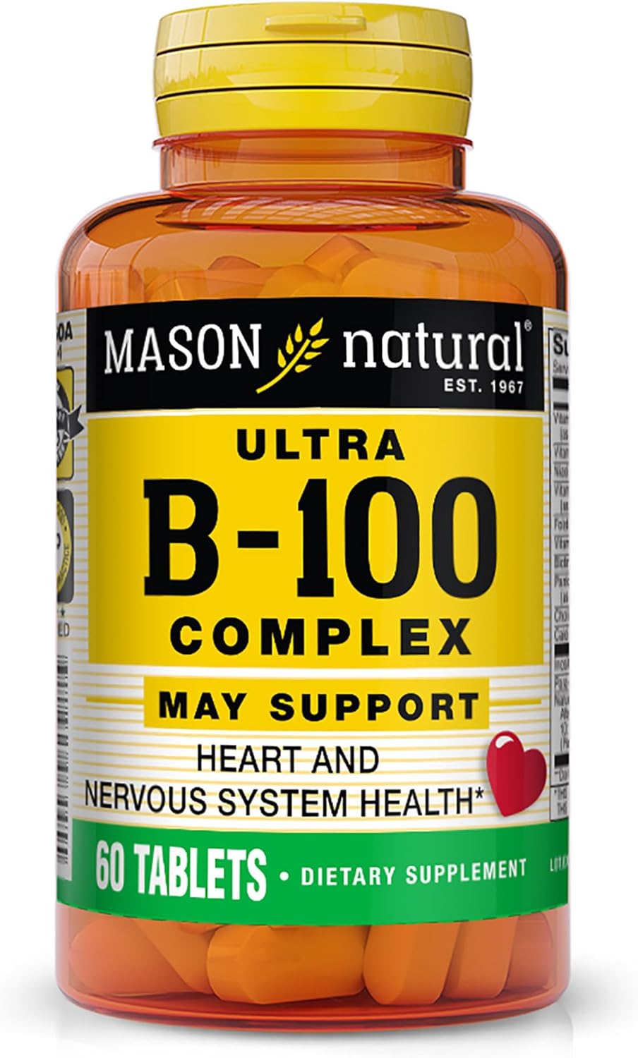 MASON NATURAL Ultra B-100 Complex - 300 Tablets (Pack of 3) - görsel 8