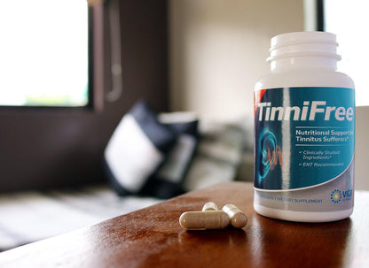 TinniFree Ear & Hearing Support Food Supplement – 23 Premium Ingredients with Ginkgo Biloba, CoQ10, Magnesium & B12 – 60 Capsules