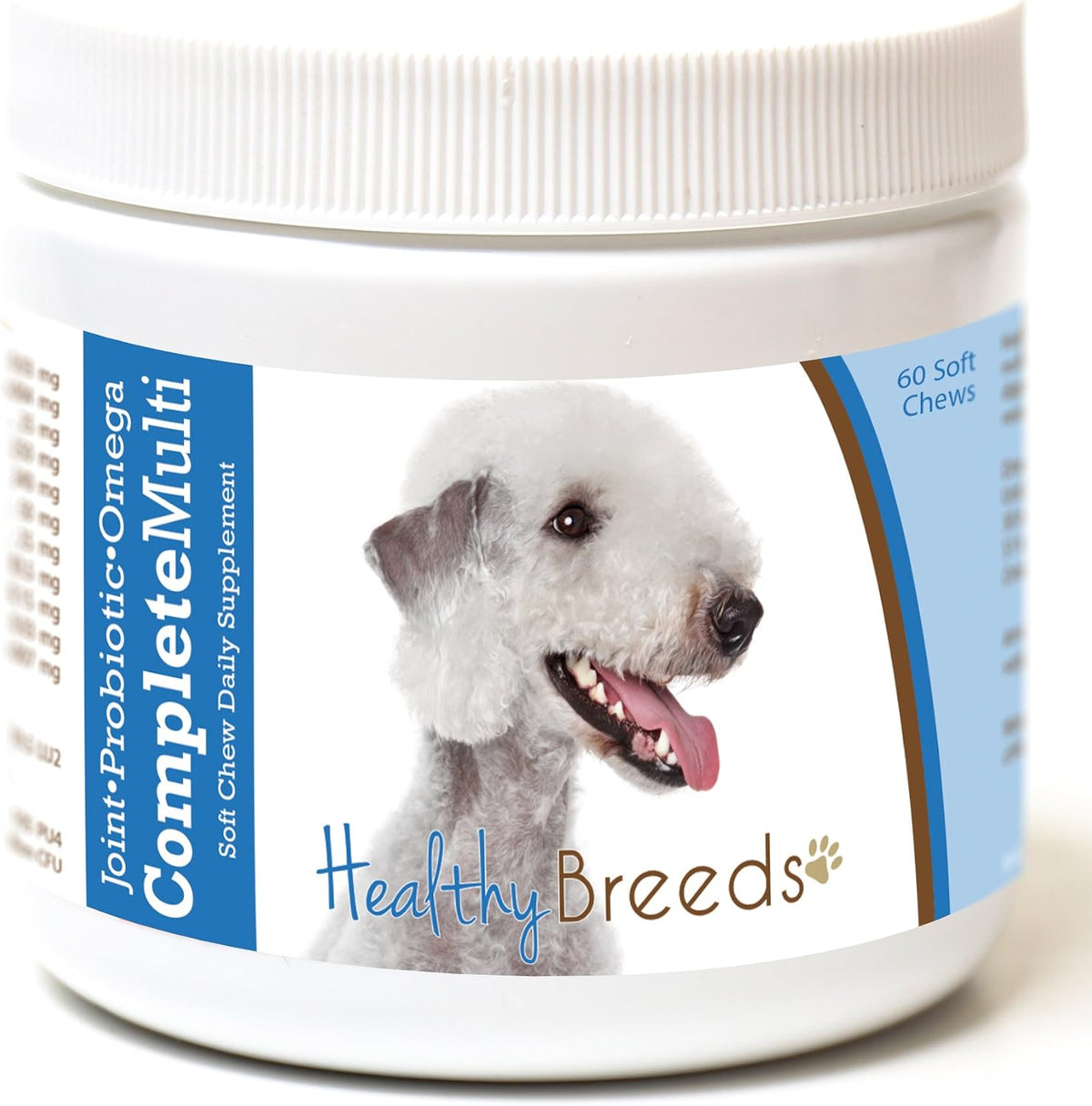 Healthy Breeds Bedlington Terrier All-in-One Multivitamin - Complete with Probiotics, Glucosamine, Chondroitin & Omegas - 60 Soft Chews - görsel 1