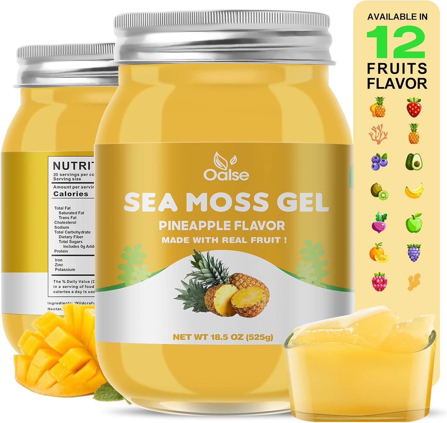 OALSE Sea Moss Gel – Wildcrafted Sea Moss Gel Supplement for Kids and Adults 524g (18.5 oz) Original - görsel 9