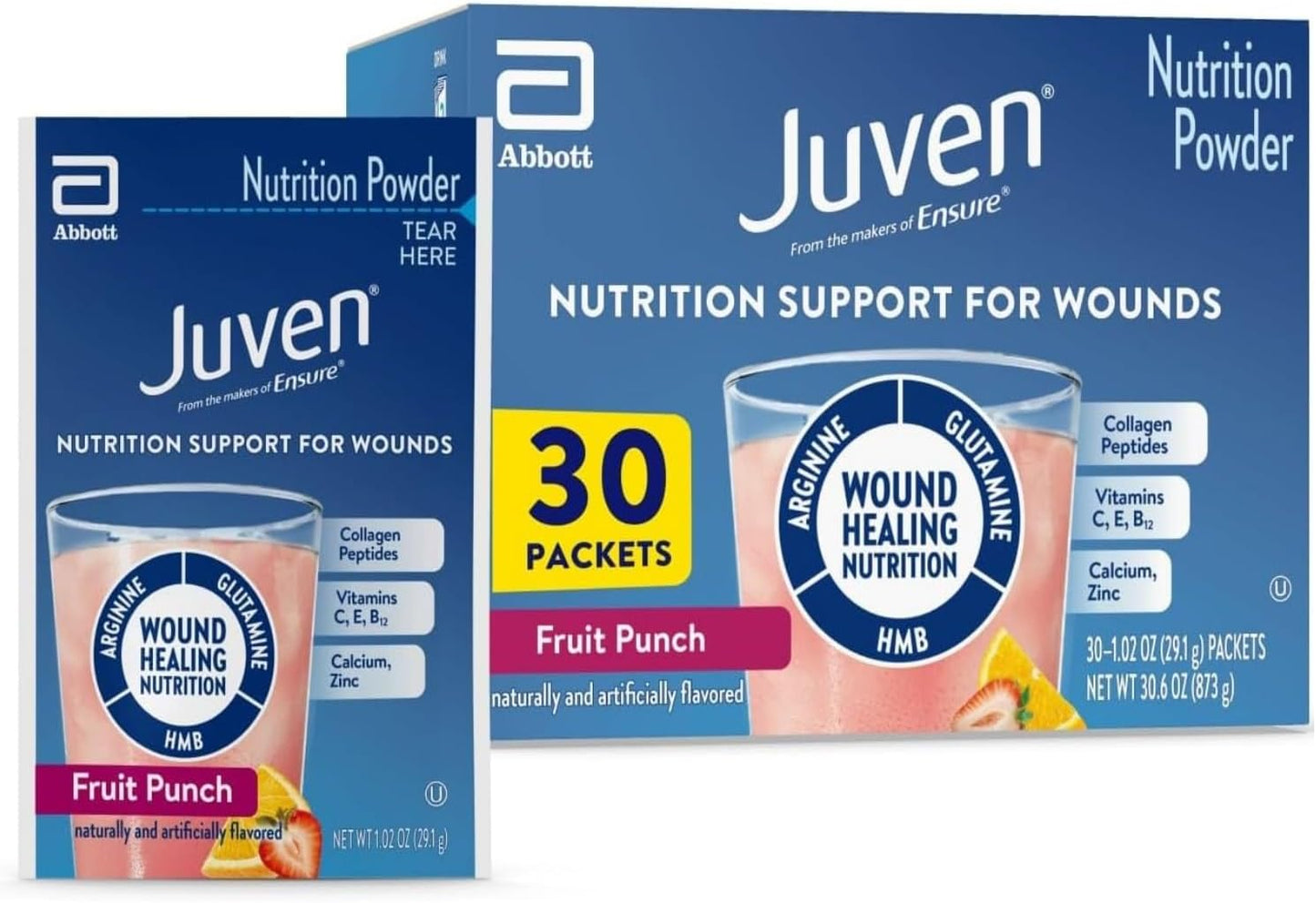 Medline Juven Powder Nutritional Supplement, Fruit Punch, 30 Sachets - görsel 1