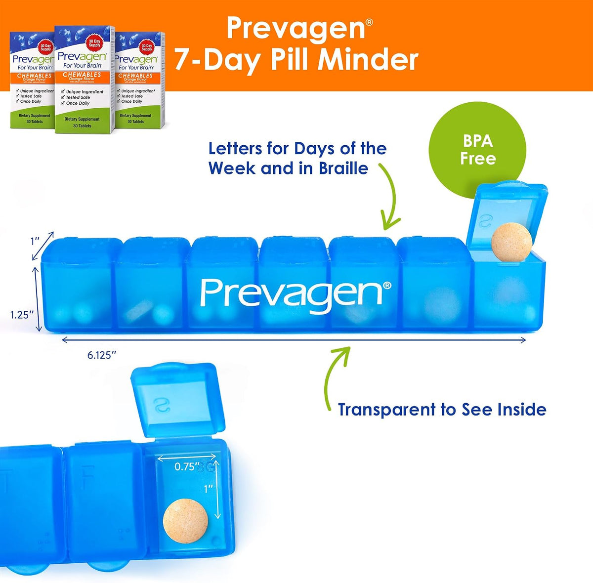 Prevagen Regular Strength Orange Chewables – 90 Tablets (3 Month Supply) - görsel 5