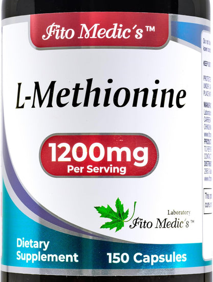 FITO MEDIC'S Lab - Methionine, L-Methionine 1200mg | 150 Capsules