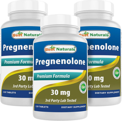 Best Naturals Pregnenolone 30 mg 120 Tablets (120 Count (Pack of 3))