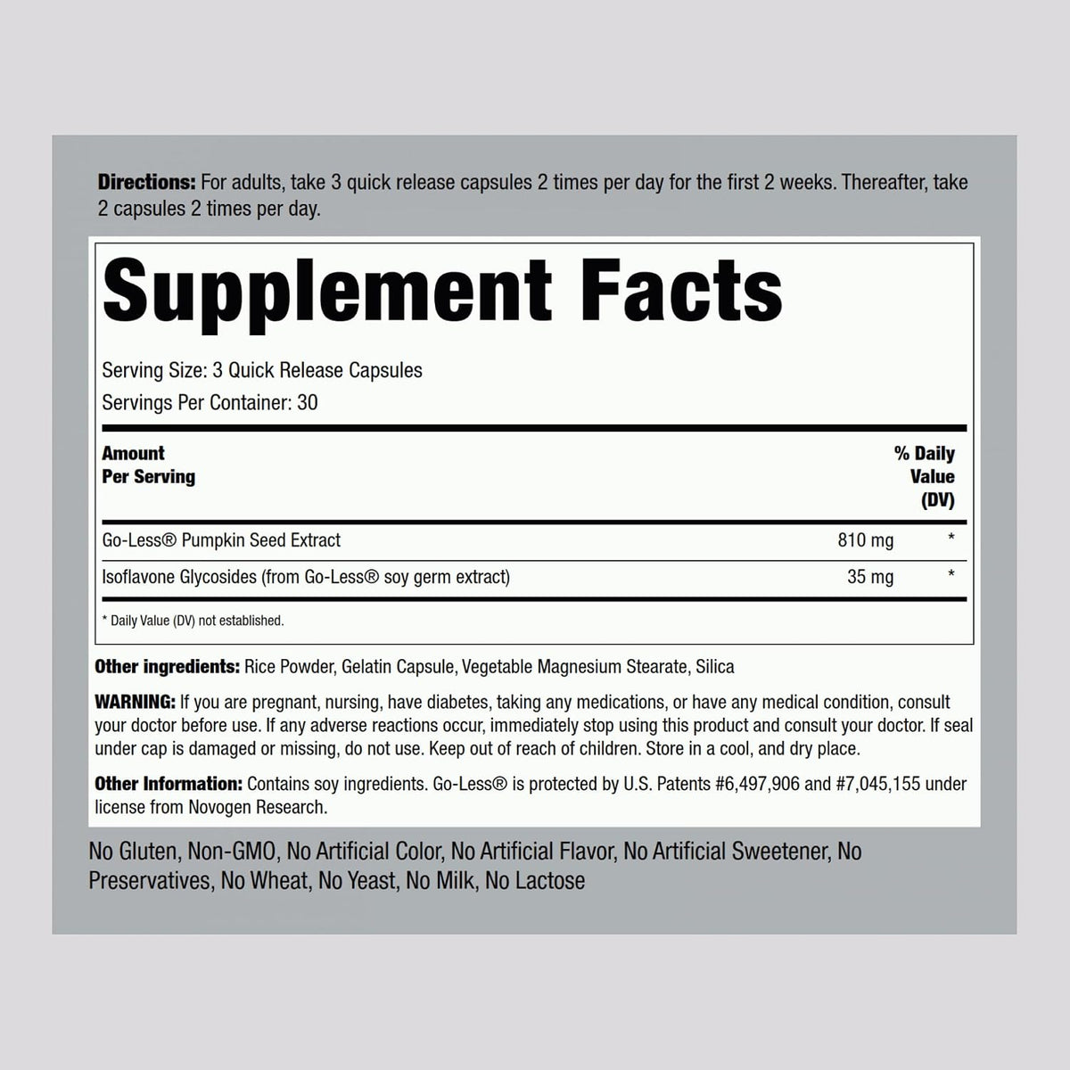 Piping Rock Bladder Control Capsules for Women and Men, 90 Capsules - görsel 2