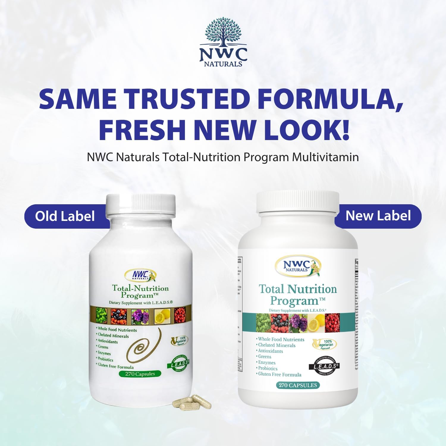 NWC Naturals Total-Nutrition Programme Multivitamin with Enzymes Plus Prebiotics and Probiotics - 270 Capsules - görsel 2