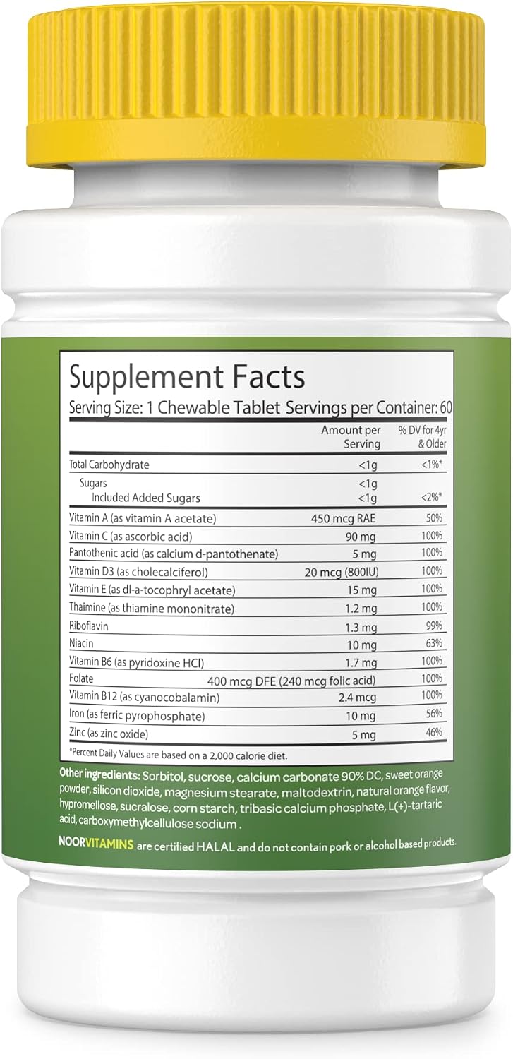 Noor Vitamins Halal Kids Multivitamin Chewable – 60 Tablets - görsel 2