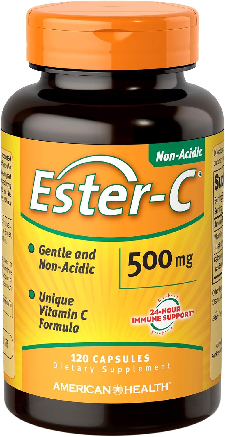 Ester-C 500mg – Non-Acidic Vitamin C Supplement, 120 Capsules - görsel 1