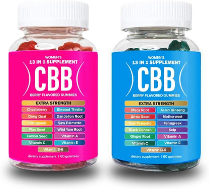Curvy Body Bears CBB 13 in 1 Women’s Multivitamin Gummies | Herbal & Vitamin Gummy Supplement for Daily Wellness | Berry Flavour | 60 Gummies