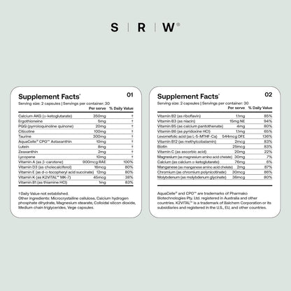 SRW Cel Essential | Wellness Supplement for Healthy Ageing | Supports Energy, Mental Performance & Muscle Health | 60 Capsules