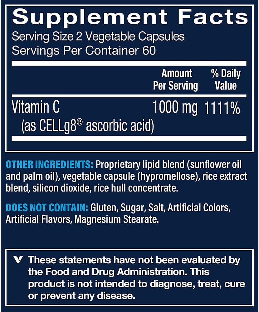 Vthrive Liposomal Vitamin C for Immune Support – Improved Bioavailability & Absorption – 1,000 mg (120 Vegetarian Capsules) - görsel 2