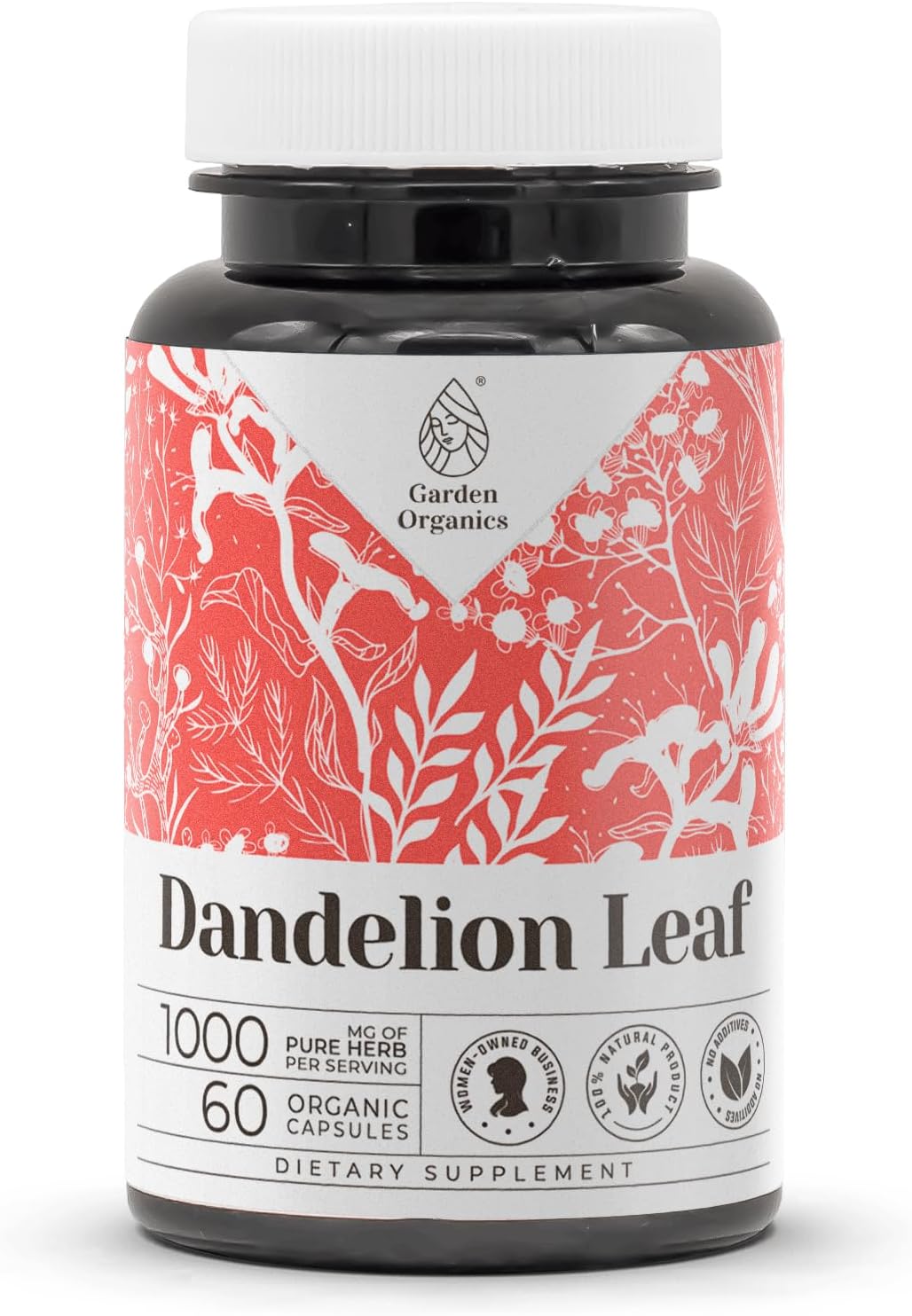 Dandelion Leaf 60 Capsules - High-Strength Herbal Food Supplement - Vegetable Capsules with Dandelion (Taraxacum officinale) Dried Leaf (60 Capsules) - görsel 1