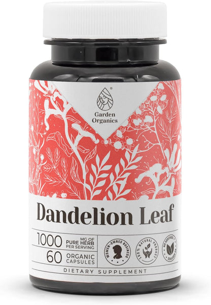 Dandelion Leaf 60 Capsules - High-Strength Herbal Food Supplement - Vegetable Capsules with Dandelion (Taraxacum officinale) Dried Leaf (60 Capsules)