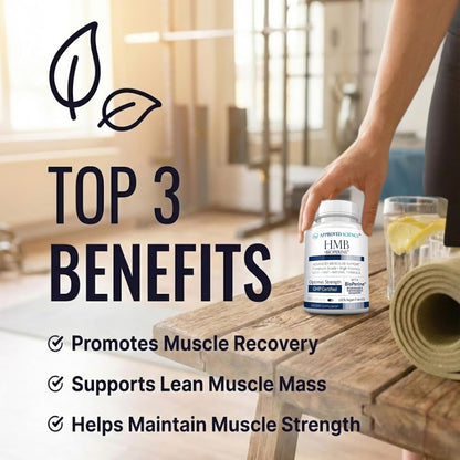 Approved Science HMB - 1500mg High-Potency HMB Supplement with Calcium and BioPerine for Absorption - Muscle Health and Exercise Performance - 60 Vegan Capsules - Pack of 3
