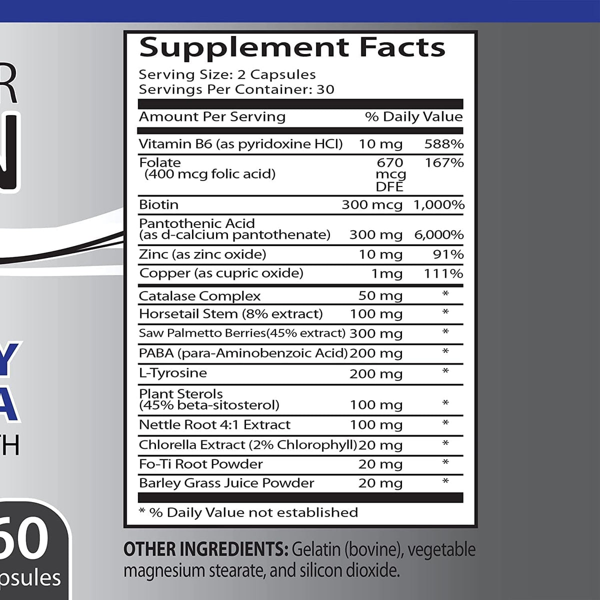 Health Solution Prime Grey Hair Reversal Pills – Biotin & Catalase Supplement - görsel 5