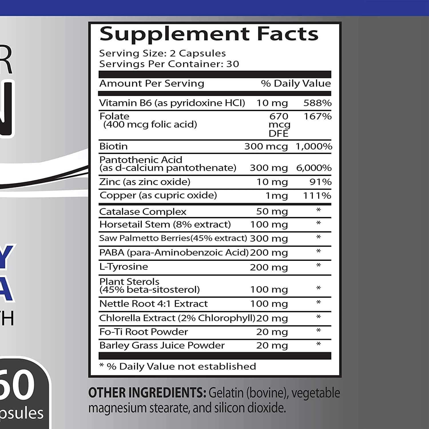 Health Solution Prime Grey Hair Reversal Pills – Biotin & Catalase Supplement - görsel 5