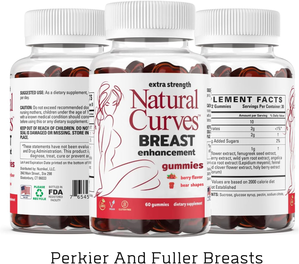 Natural Curves Breast Enhancement Gummies – Herbal Bust Firming & Lifting Support – 60 Gummies - görsel 8