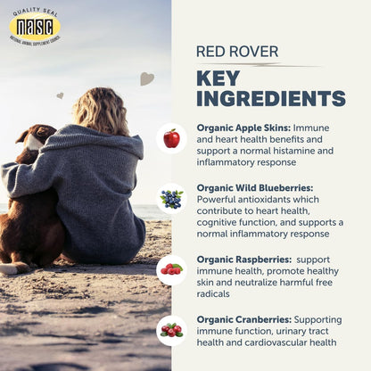 Red Rover – Dog Urinary Supplement with Organic Berries & Apple – 30 Servings