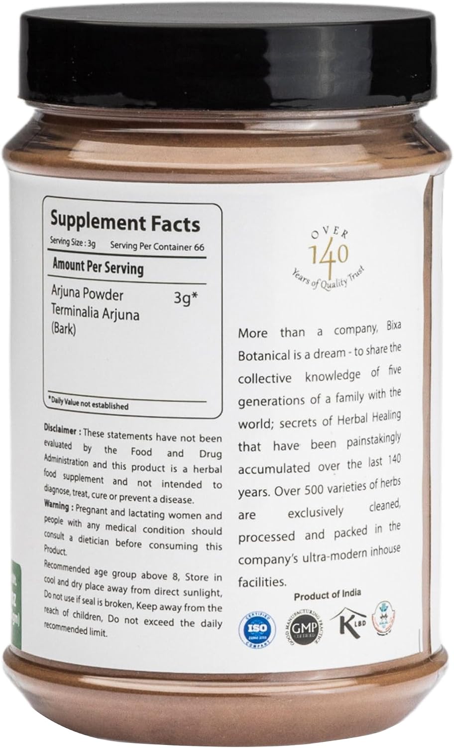 bixa BOTANICAL Arjuna Powder (Terminalia Arjuna) 200g - görsel 2