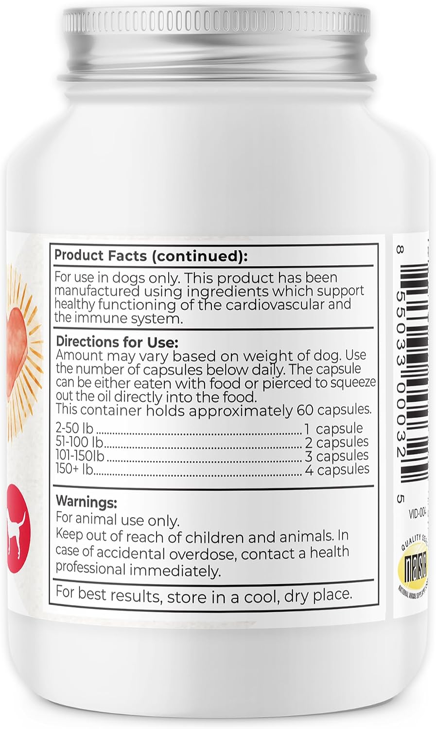 Dr. Harvey's Coenzyme Q10 - Heart & Cardiovascular Support Supplements for Dogs, 60 Capsules - görsel 6