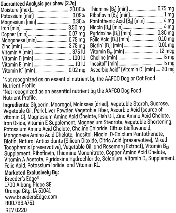 Breeder's Edge Breed to Wean, Prenatal and Postnatal Multivitamin for Dogs and Cats, 400 Count - görsel 7