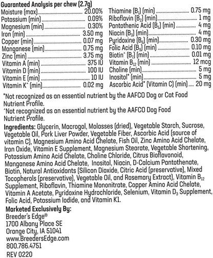 Breeder's Edge Breed to Wean, Prenatal and Postnatal Multivitamin for Dogs and Cats, 400 Count