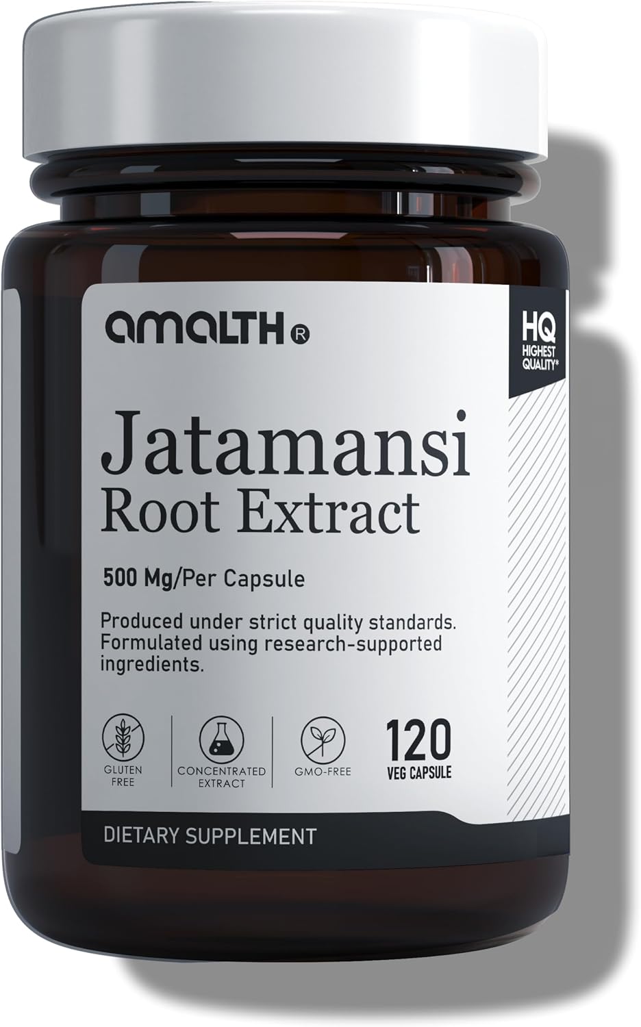 AMALTH Jatamansi Capsules 500 mg - Herbal Root Extract Supplement, 120 Veg Capsules - görsel 1