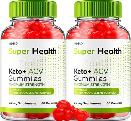Super Health Keto ACV Gummies Maximum Strength (Pack of 2, 120 Gummies)