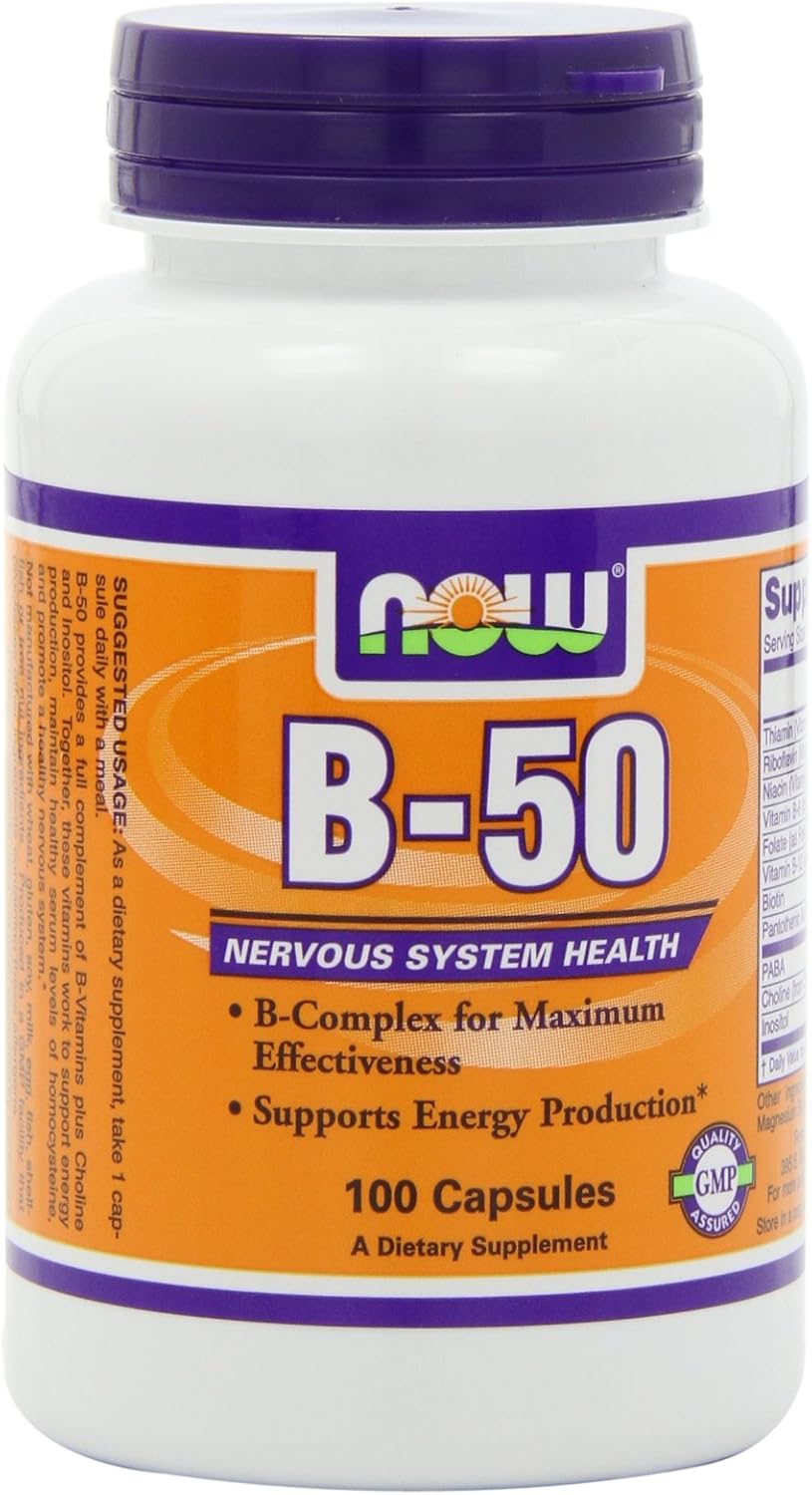 NOW B-50 Capsules, 100 Capsules (2-Pack) - görsel 1
