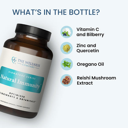 Natural Immunity - Botanical Immune Support with Oregano, Reishi, Zinc, Vitamin C & Quercetin
