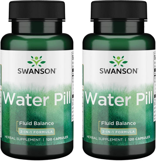 Swanson Super-Strength Water Pill, 20 mg, 120 Capsules (2 Pack)