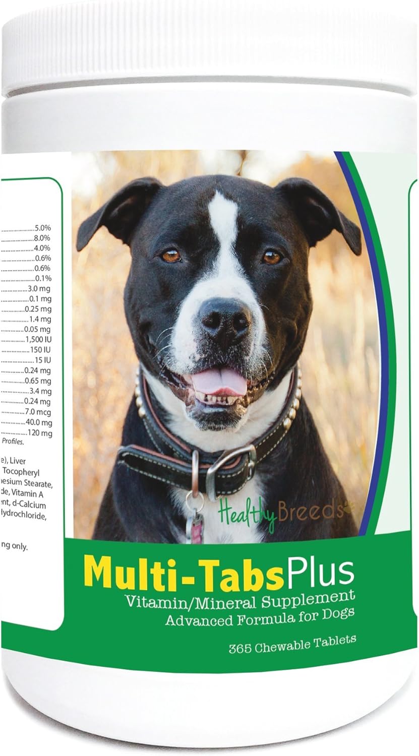 Healthy Breeds Pit Bull Multi-Tabs Plus Chewable Tablets, 365 Count - görsel 1