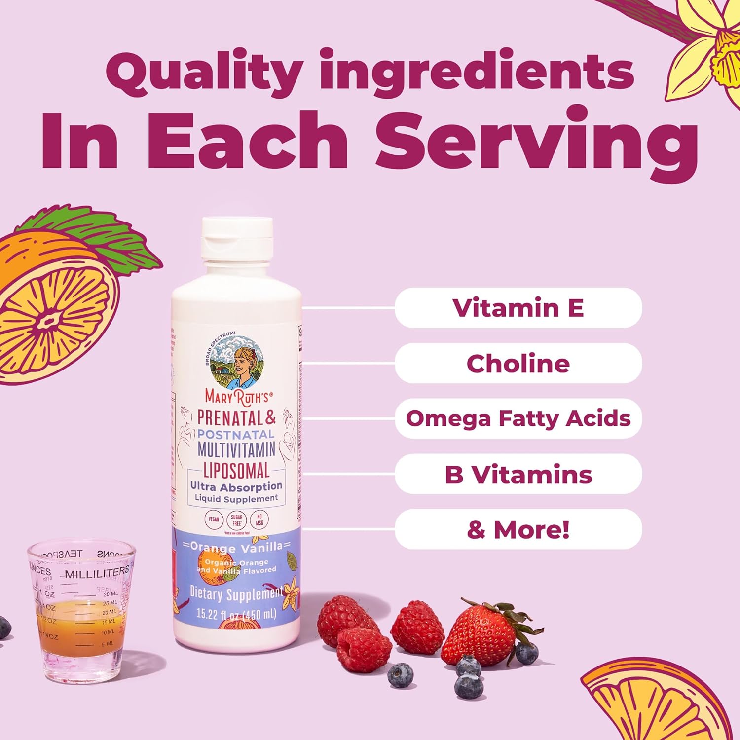 MaryRuth’s Prenatal & Postnatal Multivitamin Liposomal - görsel 5