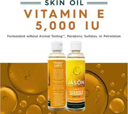 Jason Natural Cosmetics Pure Beauty Oil, 5,000 IU Vitamin E - 118 ml