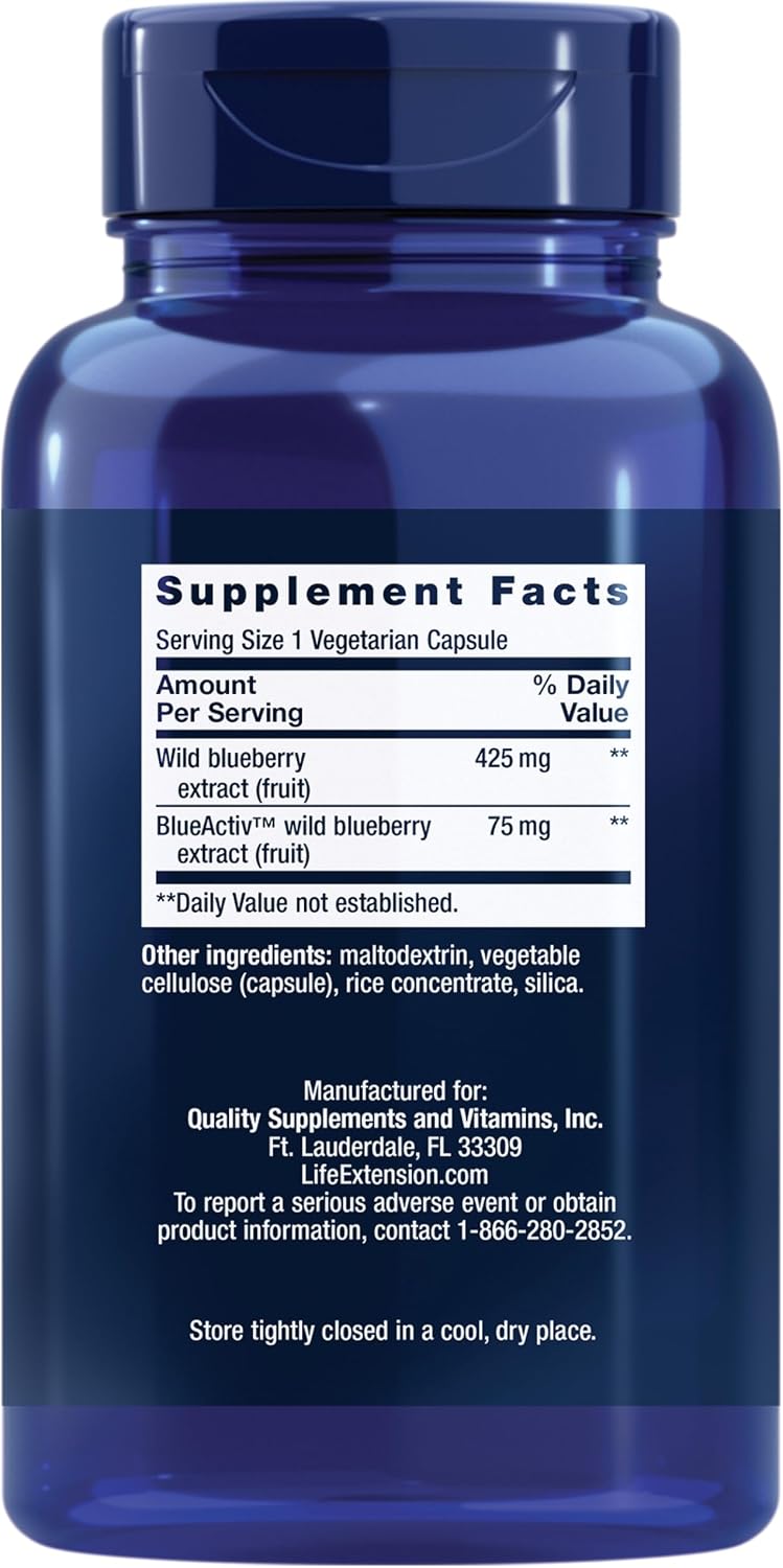 Life Extension Wild Blueberry Extract Capsules - görsel 2