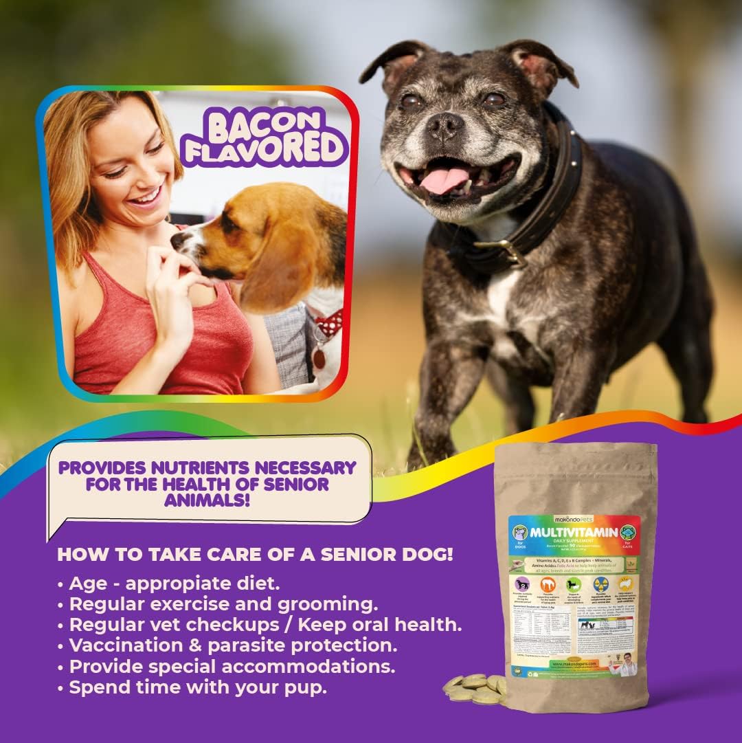 Dog Prenatal Vitamins – Multivitamin with Folic Acid, Calcium, Iron, Minerals and Amino Acids. Ideal for Pregnant, Nursing and New-born Pets – Senior Dog Supplement, Complete Puppy Multi Vitamin - görsel 6