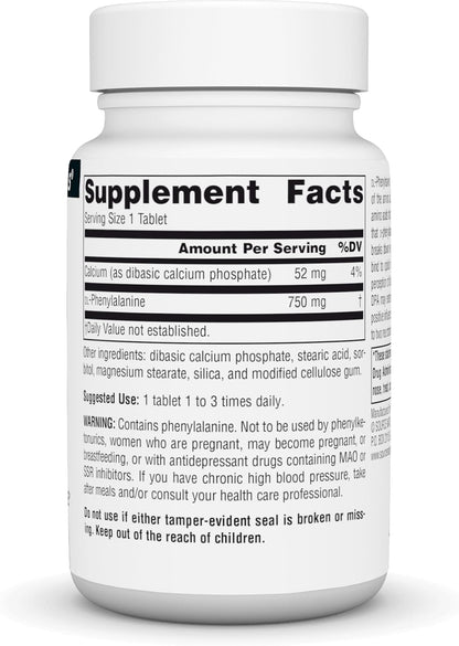 Source Naturals DLPA (DL-Phenylalanine) 750 mg – 30 Tablets