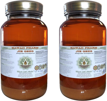 Hawaii Pharm Jie Geng (Platycodon Grandiflorus) Root Glycerite - Alcohol-Free Liquid Extract, 2x32 oz