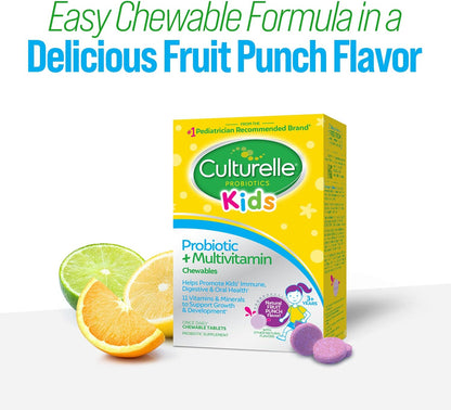 Culturelle Kids Probiotic + Complete Multivitamin Chewable, Ages 3+