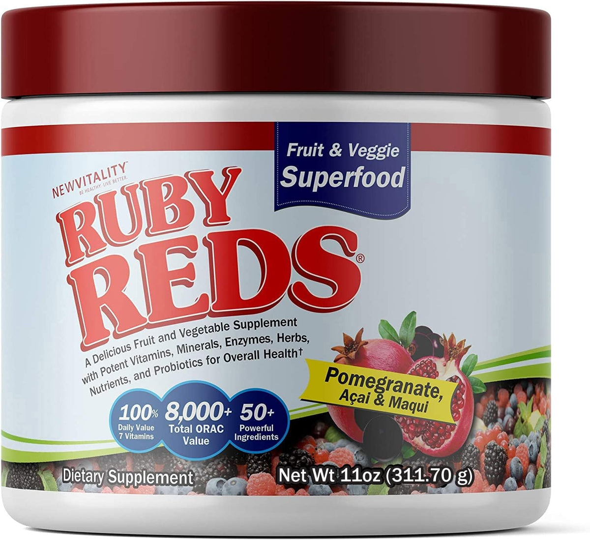 New Vitality Ruby Reds - Superfood Powder, 312 g (30 Servings) - görsel 1