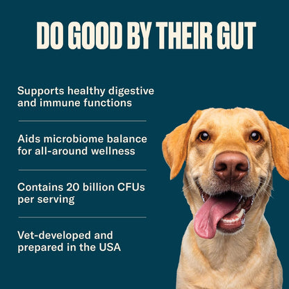 Nom Nom Full Spectrum Probiotic Support for Dogs - Prebiotic Fibre and Inulin Powder Blend
