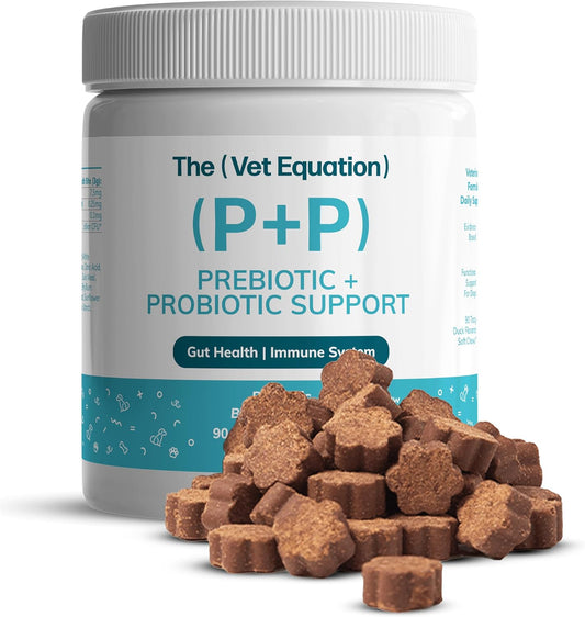 Prebiotic & Probiotic Dog Chews with Bacillus Subtilis, B12 & Folic Acid – Natural Duck Flavour (90 Count)