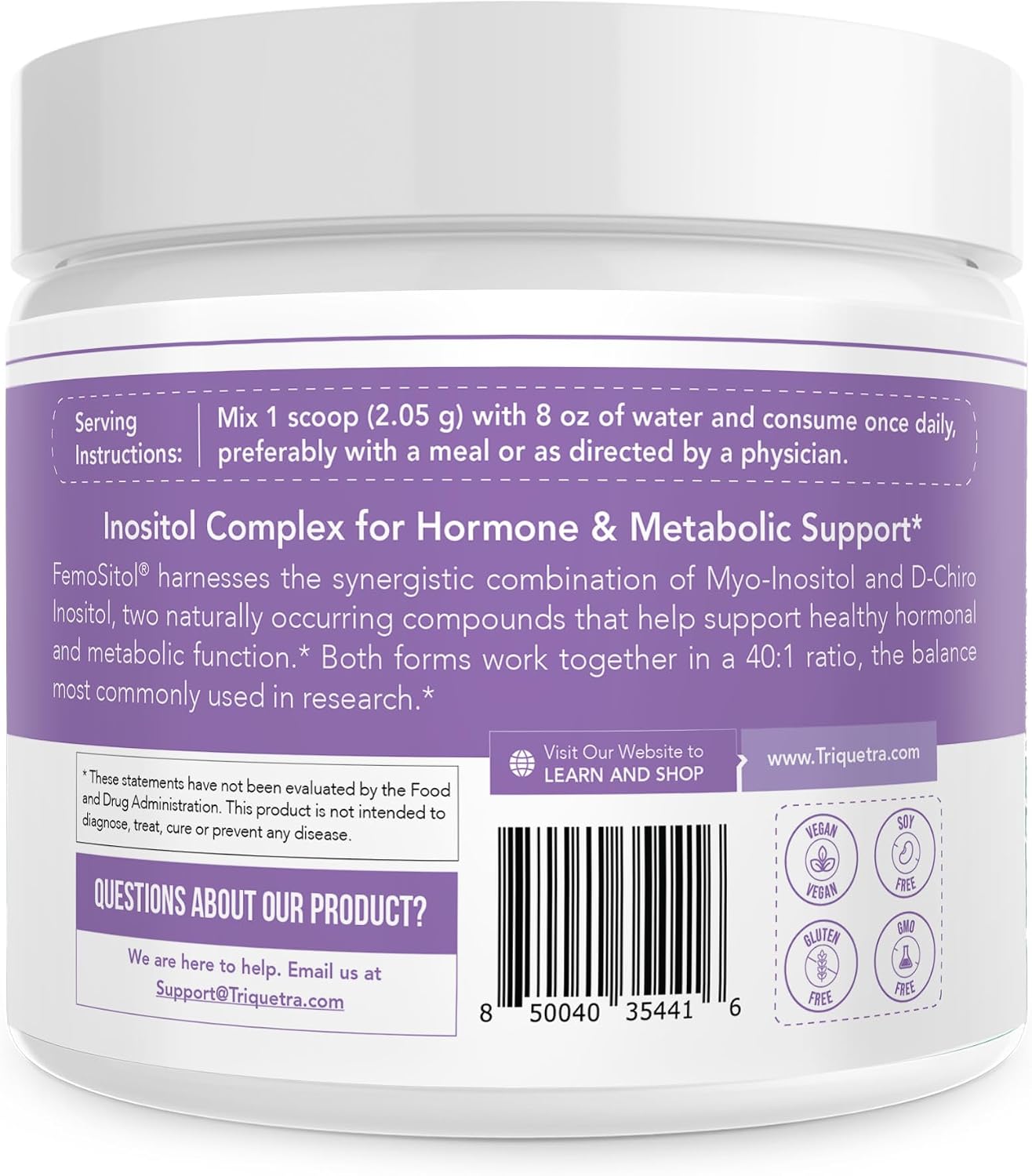 FemoSitol Inositol Powder | Myo-Inositol & D-Chiro Inositol 40:1 Ratio (123g) - görsel 2
