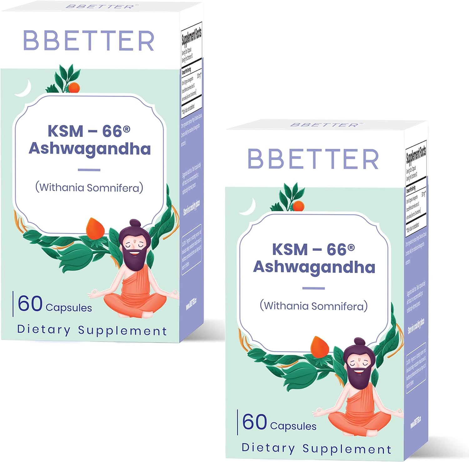 BBETTER Ashwagandha KSM-66 Capsules 500mg - Organic Ashwagandha Root Extract - 60 Vegan Capsules - görsel 6