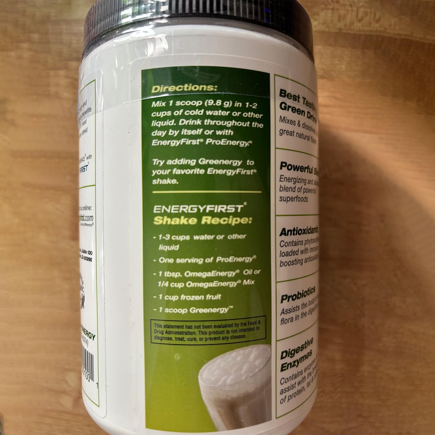 EnergyFirst Greenergy Organic Superfood Powder - görsel 5