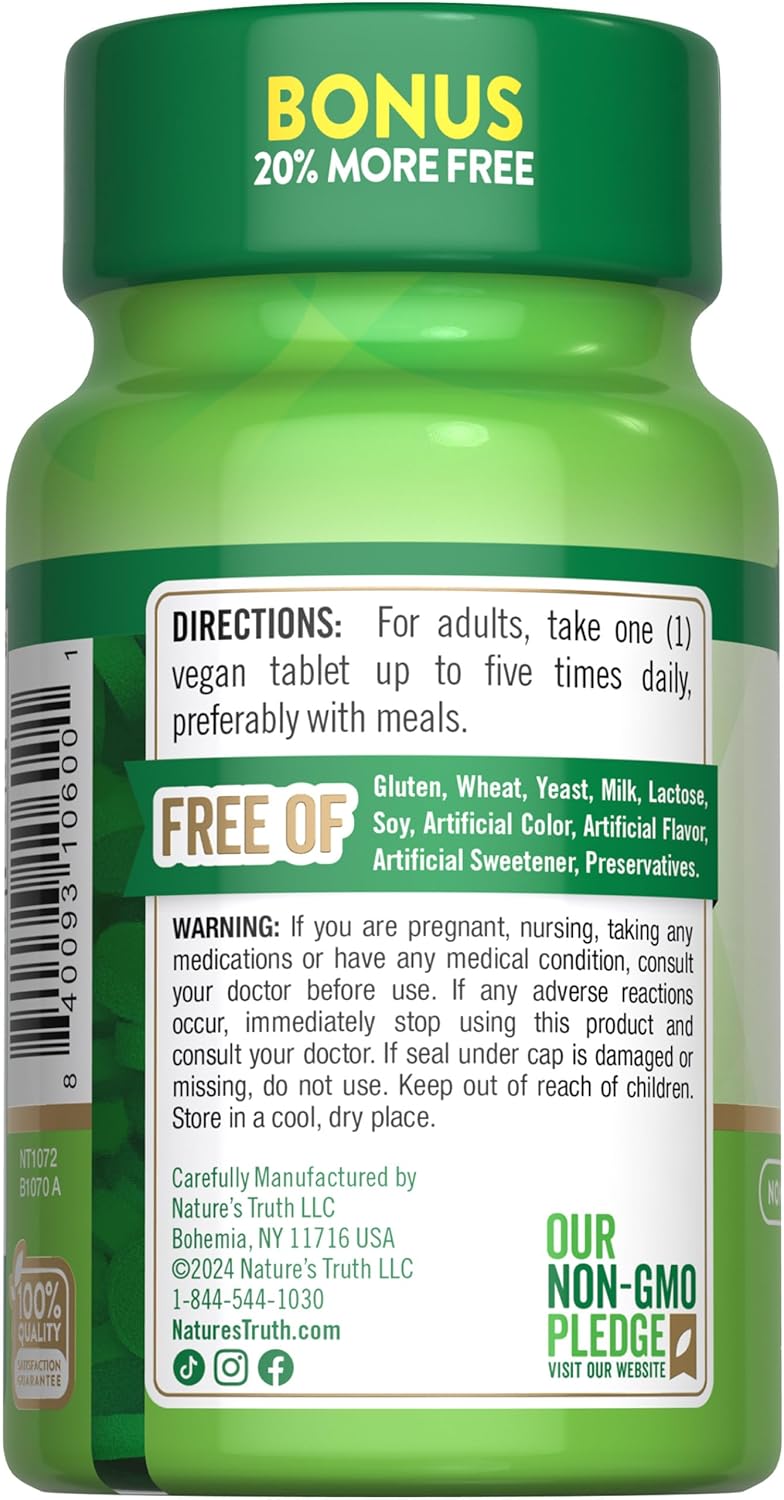 Nature's Truth Vitamin B12 500 mcg - 120 – Vegan, non-GMO, and gluten-free – Image 7