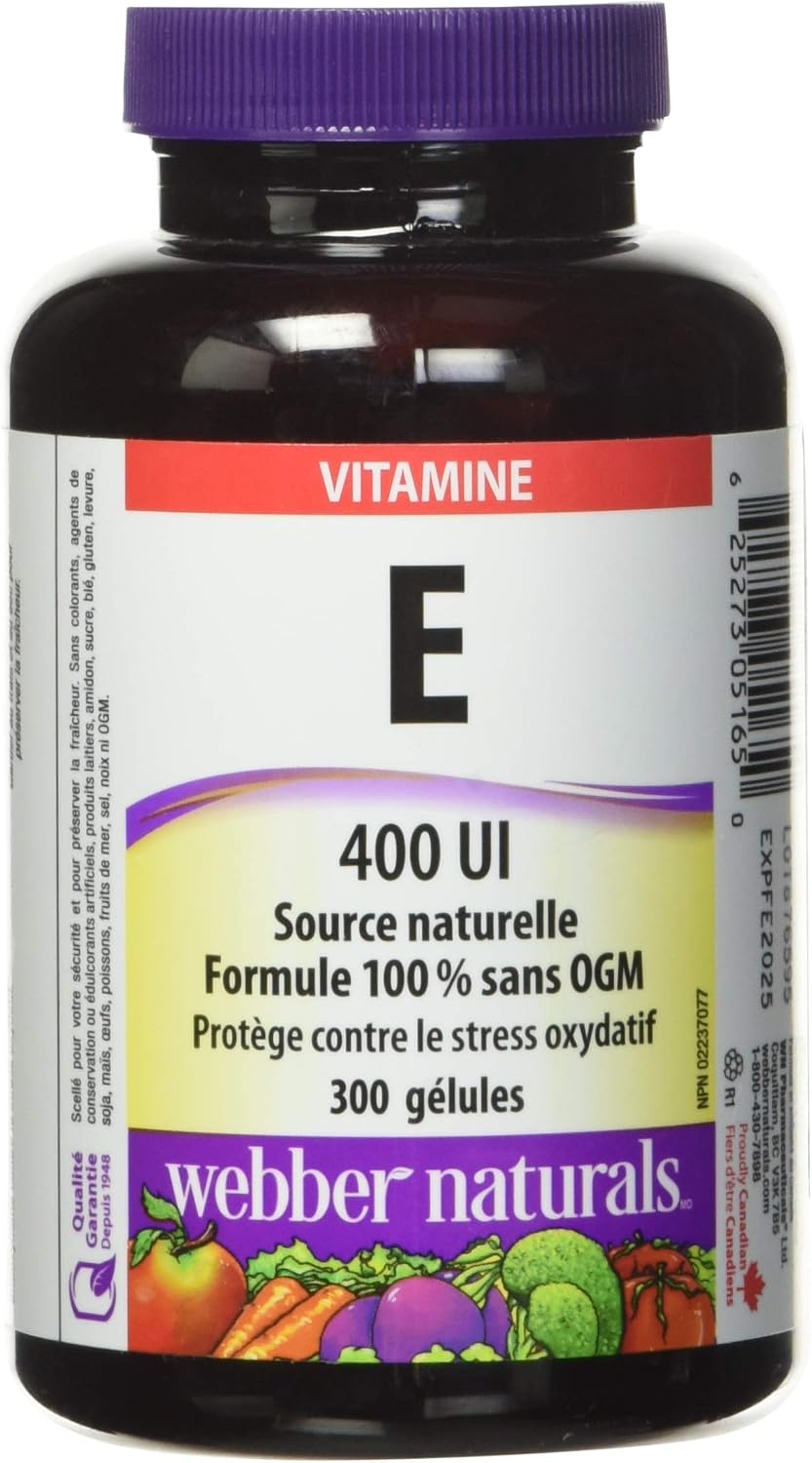 Webber Naturals Vitamin E, 400IU, 300 softgels - görsel 2