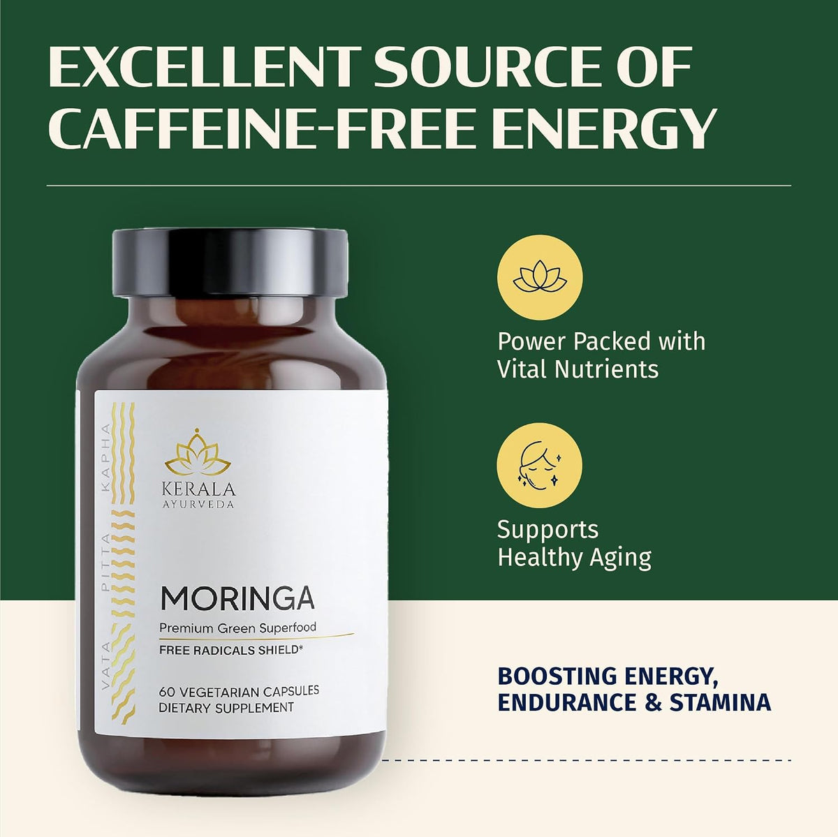Kerala Ayurveda Moringa 450 mg Leaf Extract – 60 Vegan Capsules - görsel 5